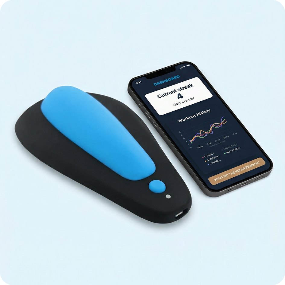 kGoal Boost-trainer naast een telefoon met de app geopend